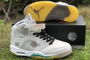 Off White x Air Jordan 5 Grey Green White